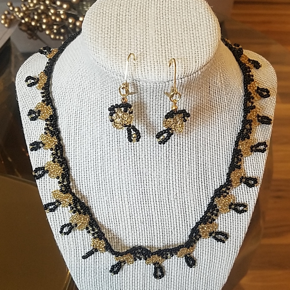 Handmade Necklace and Earrings